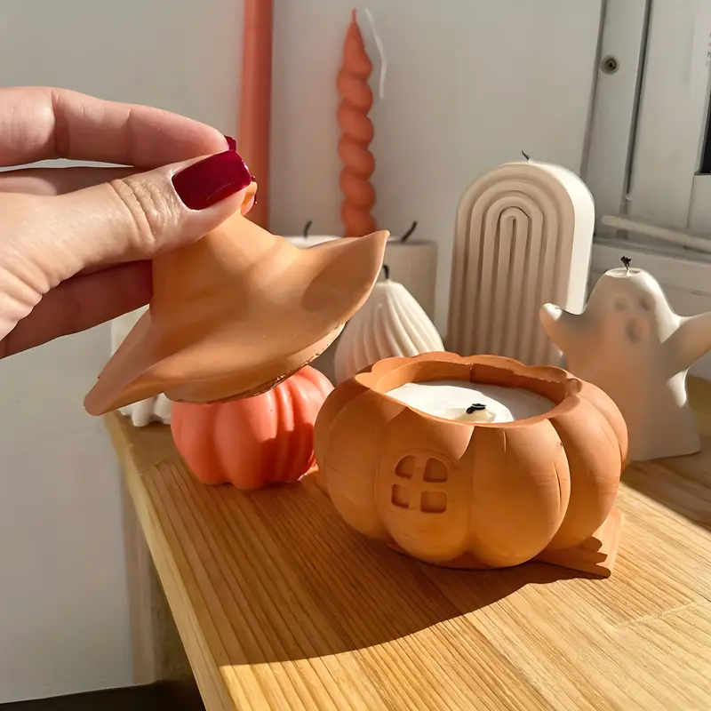 Candle Making Vessels - 2Pcs/Set Halloween Hat Pumpkin Storage Box