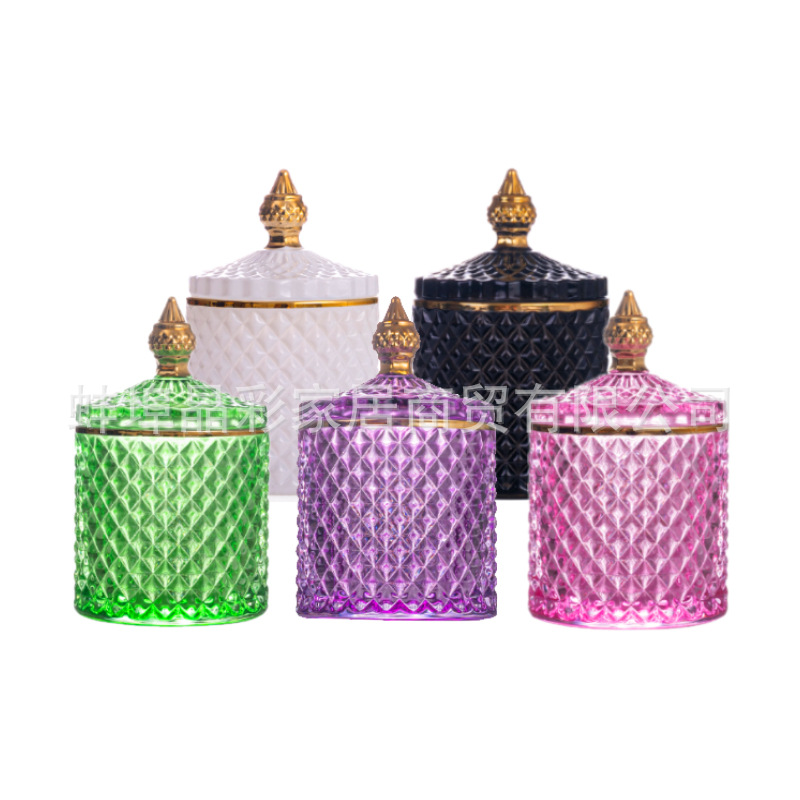 Stained Glass Storage Jar with - Candle Making Glass recension och pris