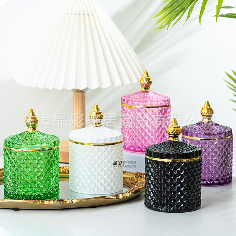 Stained Glass Storage Jar with - Candle Making Glass recension och pris