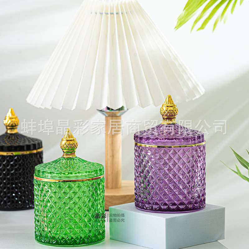 Stained Glass Storage Jar with - Candle Making Glass recension och pris
