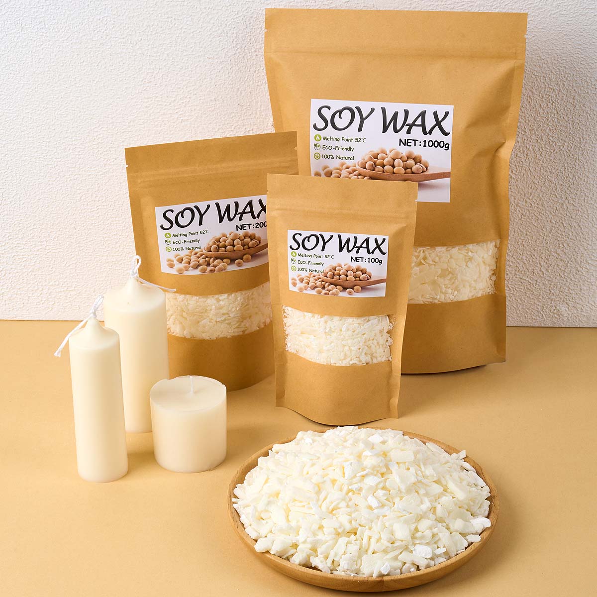 1 Pounds Pure White Soy Wax Fo - Soy Wax Pillar Blend recension och pris