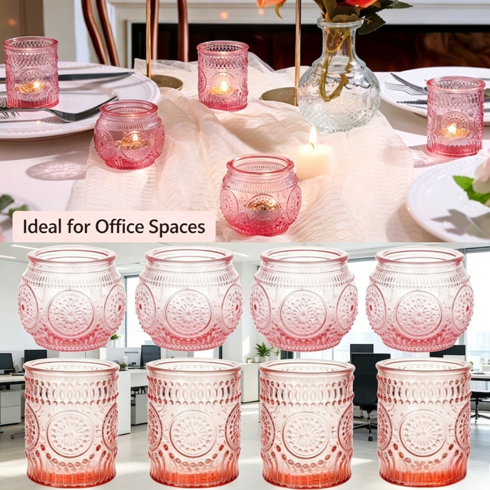 Vintage Embossed Glass Tealigh - Candle Making Glass recension och pris