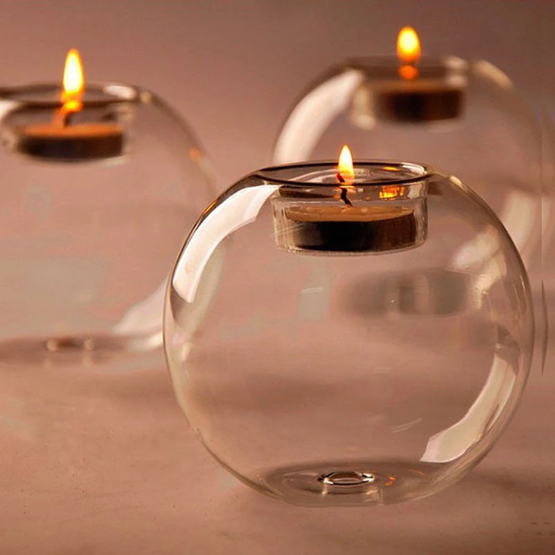 Elegant Round Glass Candle Hol - Candle Making Glass recension och pris