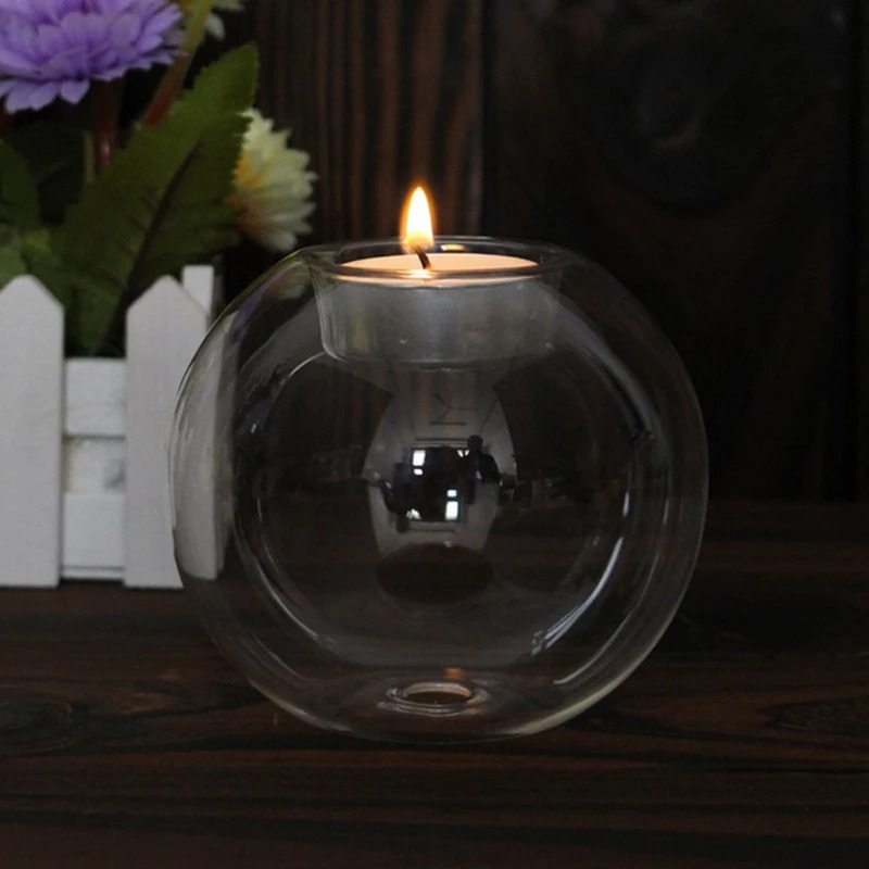 Elegant Round Glass Candle Hol - Candle Making Glass recension och pris