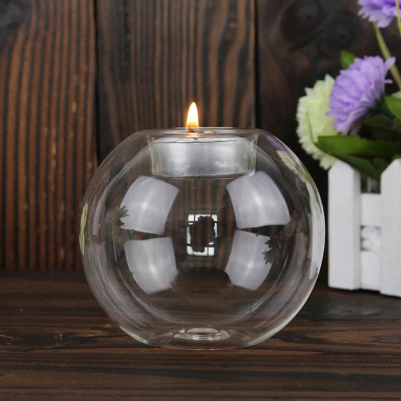Elegant Round Glass Candle Hol - Candle Making Glass recension och pris