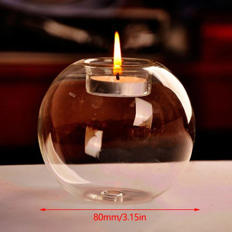 Elegant Round Glass Candle Hol - Candle Making Glass recension och pris