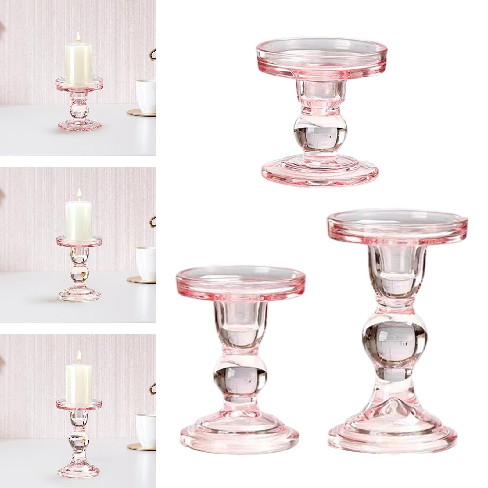 Candle Holder Pink Decorative  - Candle Making Glass recension och pris