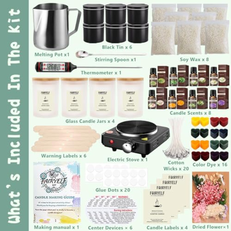 Premium Candle Making Kit with - Candle Making Glass recension och pris