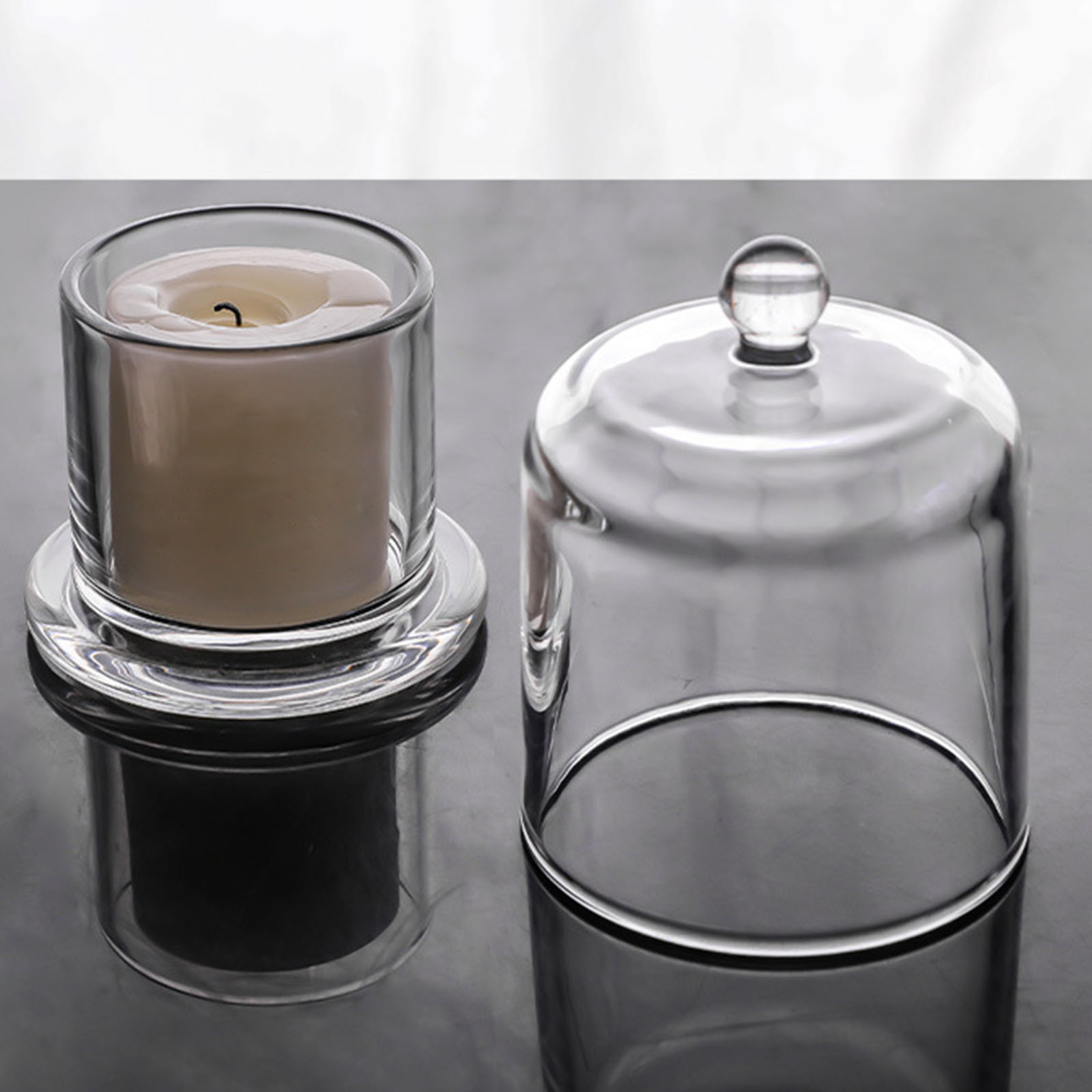 Glass Candle Holder Dome Cake  - Candle Making Glass recension och pris