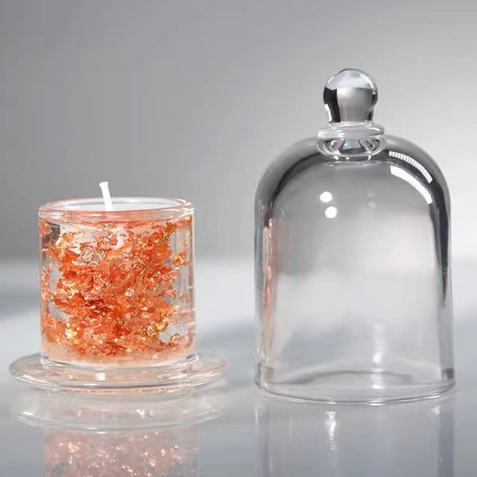 Glass Candle Holder Dome Cake  - Candle Making Glass recension och pris