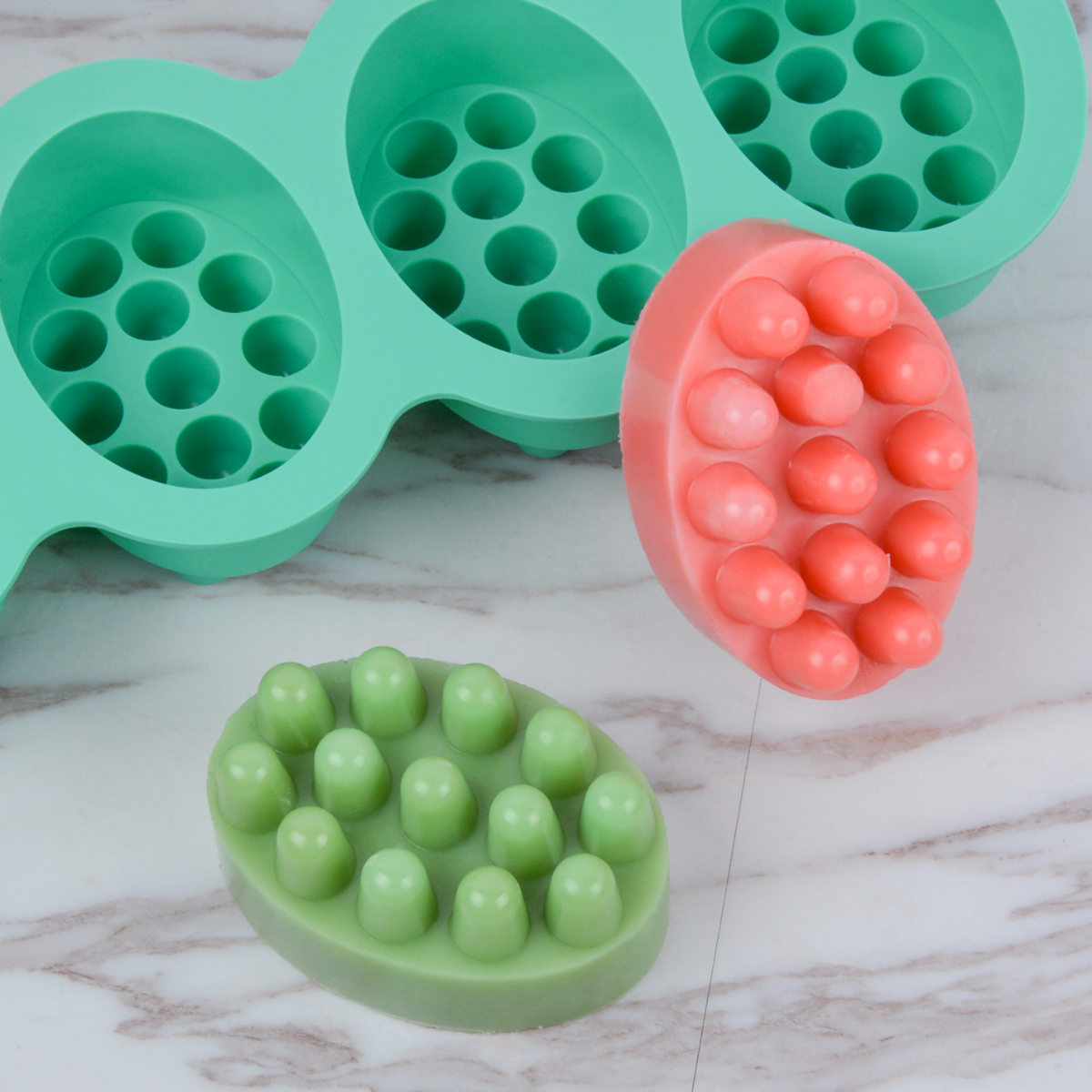 4 Hole Oval Massage Soap Silic - Candle Making For Beginners recension och pris