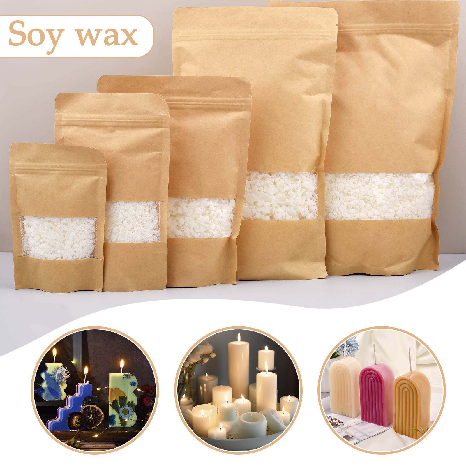100/500/1000g Natural Soy Wax  - Soy Wax Pillar Blend recension och pris